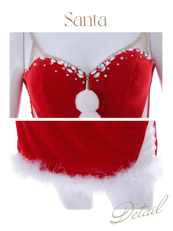 画像22: SALE!【サンタコス4点セット】【XS-Mサイズ/1カラー】サイドシアービジューサンタ[YMT]