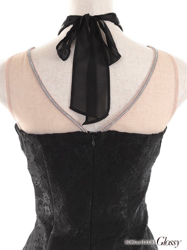 画像7: 【XSサイズあり】【Glossy/グロッシー】バストクロスジップ/ ZIP 片サイドレース切替/ タイト/ ミニドレス/ キャバドレス【OF08】