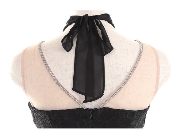 画像10: 【XSサイズあり】【Glossy/グロッシー】バストクロスジップ/ ZIP 片サイドレース切替/ タイト/ ミニドレス/ キャバドレス【OF08】