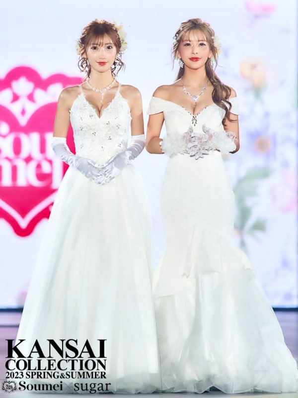 画像3: 【愛沢りん / 関西コレクション着用】【Lip line/リップライン】デザイン刺繍レース/ スピンドル/ メッシュ切り替え/ Aライン/ ロングドレス/ キャバドレス long[HC03]