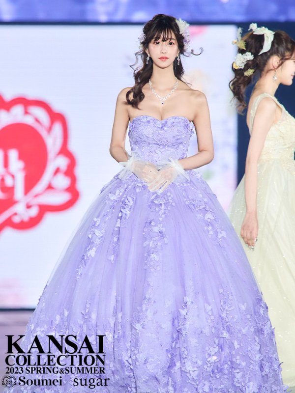 画像3: 【ことみ / 関西コレクション着用】【ANGEL R/エンジェルアール】ベア/ ウェディング/ バースデー/ プリンセス/ バタフライスパンコール/ ビジュー/ キャバドレスlong【HC03】