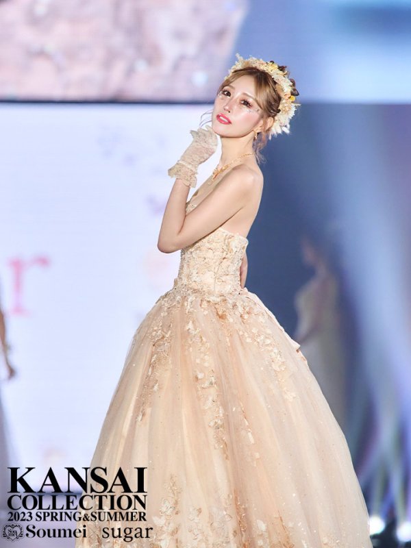 画像4: 【貴咲モエカ / 関西コレクション着用】【ANGEL R/エンジェルアール】ベア/ ウェディング/ バースデー/ プリンセス/ バタフライスパンコール/ ビジュー/ キャバドレスlong【HC03】