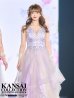 画像1: 【鈴音りん / 関西コレクション着用】【Lip line/リップライン】フラワー刺繍/ 2段フレア/ Aライン/ チュール/ プリンセス/ ロングドレス/ キャバドレスlong[HC03] (1)