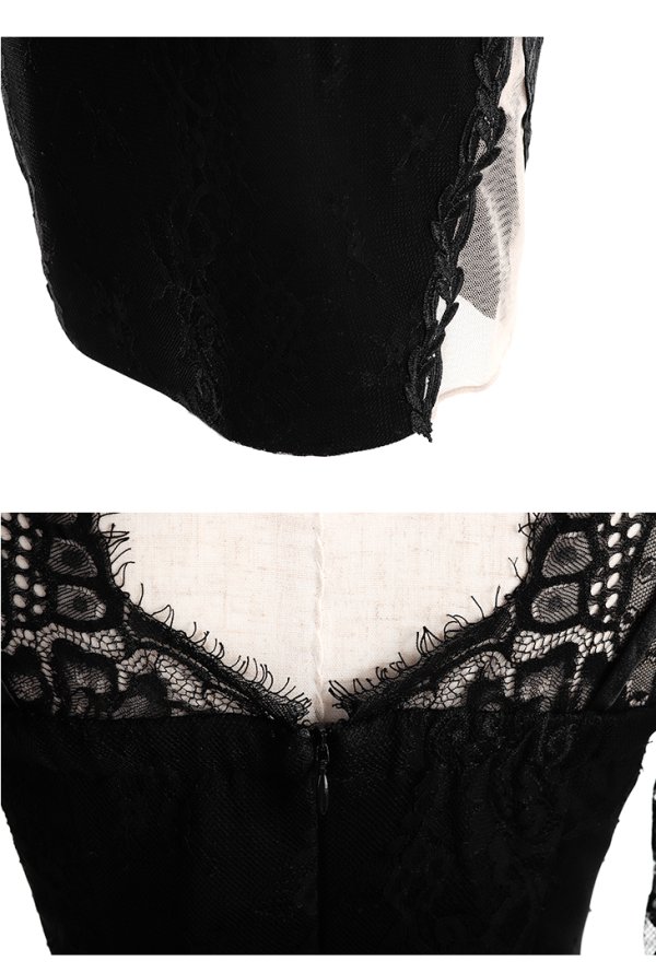 画像14: 【XS-Lサイズあり】【Glossy/グロッシー】刺繍レース/ ビジュー/ タイト/ ミニドレス/ キャバドレス【OF08】