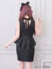画像4: 【ROBE de FLEURS Glossy/ローブ・ド・フルール グロッシー】ビジュー/ レース/ ペプラム/タイト/ ミニドレス/ キャバドレス[OF2]
