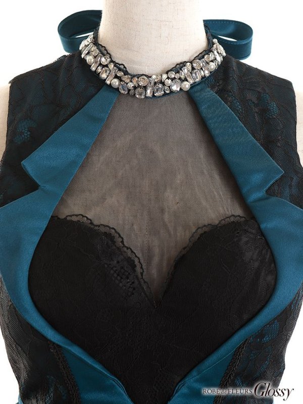 画像4: 【Glossy/グロッシー】ビジュー/ レース/ ペプラム/タイト/ ミニドレス/ キャバドレス【OF08】