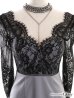 画像10: XSサイズあり【ROBE de FLEURS Glossy/ローブ・ド・フルール グロッシー】チョーカー付き / レース/ 七分袖 / 長袖 / タイト / ミニドレス / キャバドレス[OF2]