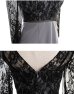 画像14: XSサイズあり【ROBE de FLEURS Glossy/ローブ・ド・フルール グロッシー】チョーカー付き / レース/ 七分袖 / 長袖 / タイト / ミニドレス / キャバドレス[OF2]