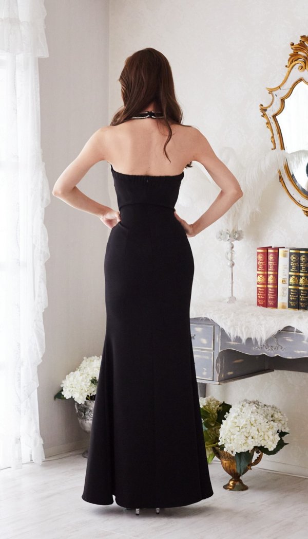 画像3: XLサイズあり【Luxe Style/リュクススタイル】フリルワンショルダー/ ストレッチ/ スリット/ マーメイド/ ロングドレス/ キャバドレス long【HC03】