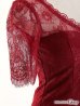 画像7: 【ROBE de FLEURS Glossy/ローブ・ド・フルール グロッシー】ビジューチュール/ レーススリーブ/ 七分袖/ 長袖/ ワンショル/ タイト/ ミニドレス/ キャバドレス[OF2]