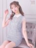 画像2: XSサイズあり【ROBE de FLEURS/ローブドフルール】ビジュー襟/ フラワーレース/ タイト/ ミニドレス/ キャバドレス[OF2] (2)