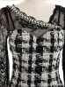 画像4: Lサイズあり【DEA.by ROBE de FLEURS/ディアバイローブドフルール】ツイード/ レーススリーブ/ 七分袖/ 長袖/ タイト/ ミニドレス/ キャバドレス[OF2]