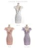 画像15: 【ROBE de FLEURS/ローブドフルール】ビジューライン/ Vカット/ フリルスリーブ/ 刺繍レース/ タイト/ ミニドレス/ キャバドレス[OF2]