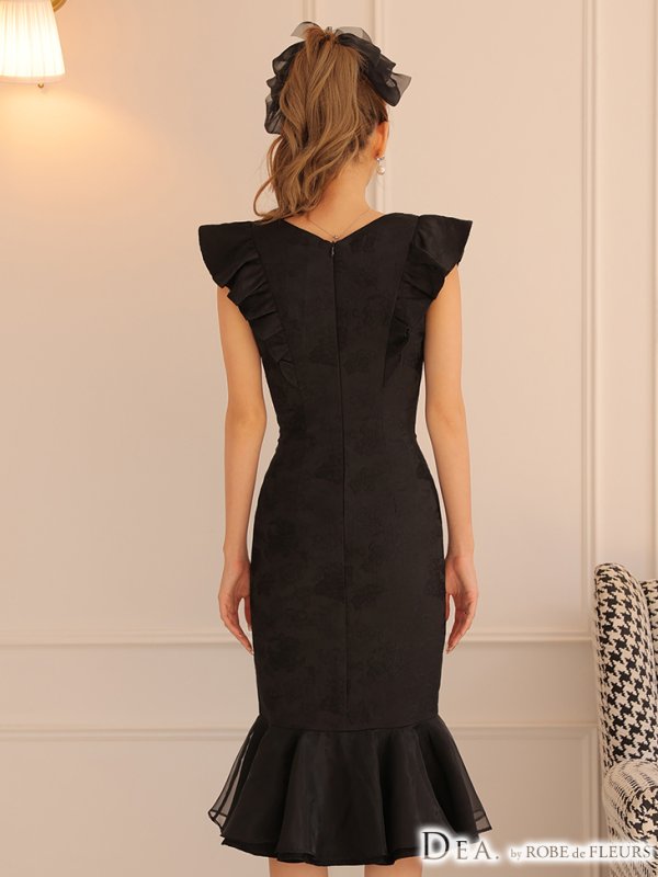 画像28: Lサイズあり【DEA./ディア】マーメイド/ フリル/ バストカット/ ワンピース/ ミディアムドレス/ キャバドレス【OF08】