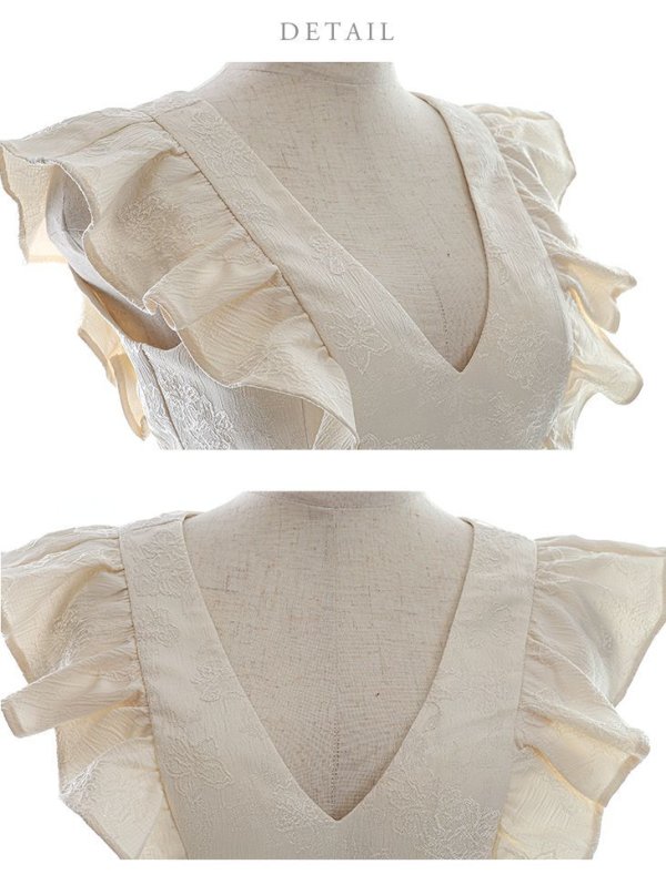 画像43: Lサイズあり【DEA./ディア】マーメイド/ フリル/ バストカット/ ワンピース/ ミディアムドレス/ キャバドレス【OF08】