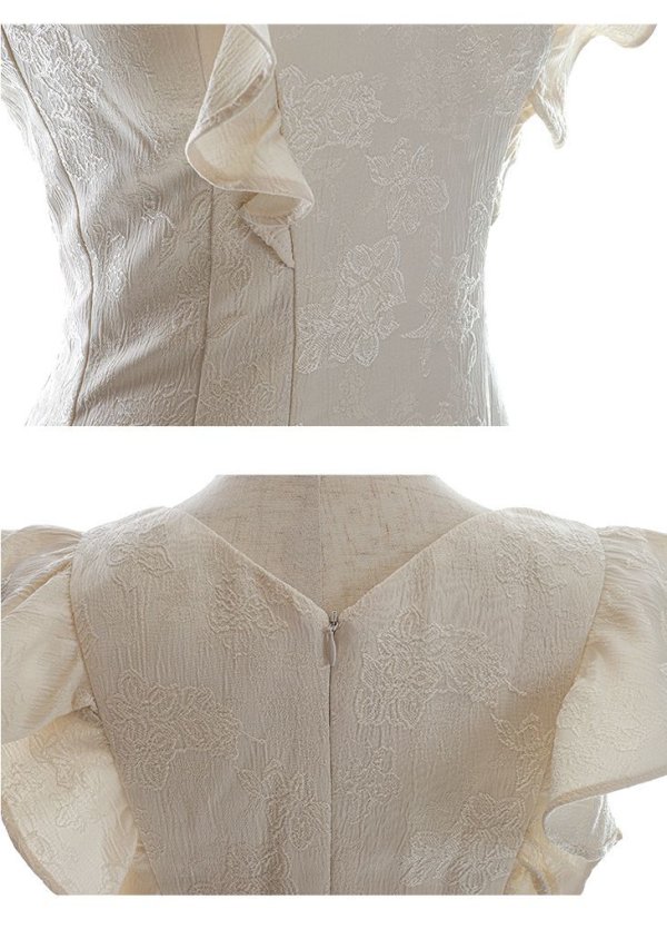 画像44: Lサイズあり【DEA./ディア】マーメイド/ フリル/ バストカット/ ワンピース/ ミディアムドレス/ キャバドレス【OF08】