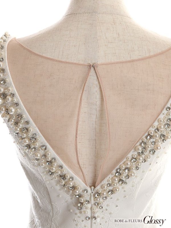 画像14: XSサイズあり【Glossy/グロッシー】レース /パール /ビジュー/ ノースリーブ/ タイト/ ミニドレス/ キャバドレス【OF08】