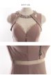 画像17: XSサイズあり【ROBE de FLEURS Glossy/ローブ・ド・フルール グロッシー】フロントジップ/ ZIP ウエストシースルー/ ビジュー/ ストレッチ/ タイト/ ミニドレス/ キャバドレス[OF2]