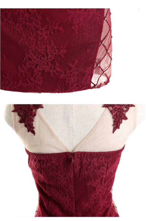 画像11: XSサイズあり【Glossy/グロッシー】ブロックチュール/ ビジュー/ レース/ タイト/ ミニドレス/ キャバドレス【OF08】