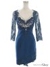 画像10: XS-Lサイズあり【ROBE de FLEURS Glossy/ローブ・ド・フルール グロッシー】レーススリーブ/ 七分袖/ 長袖/ バストクロスデザイン/ ストレッチ/ タイト/ ミニドレス/ キャバドレス[OF2]