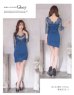 画像8: XS-Lサイズあり【ROBE de FLEURS Glossy/ローブ・ド・フルール グロッシー】レーススリーブ/ 七分袖/ 長袖/ バストクロスデザイン/ ストレッチ/ タイト/ ミニドレス/ キャバドレス[OF2]