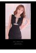 画像2: 【Glossy/グロッシー】総レース/ バストカットデザイン/ ビジュー/ タイト/ ミニドレス/ キャバドレス[OF2] (2)