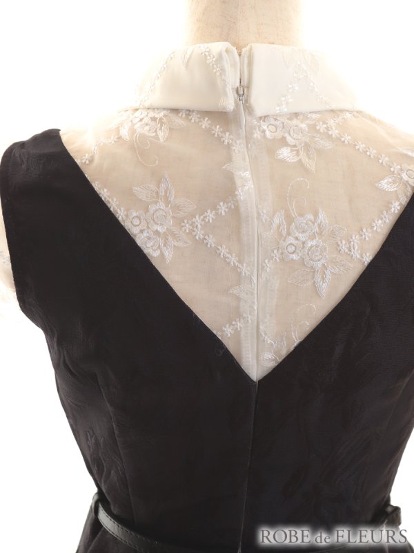 画像11: 【ROBE de FLEURS/ローブドフルール】パール/襟/ ベルト付き/ラウンドカラー/ フレア/ ミニドレス/ キャバドレス[OF08]