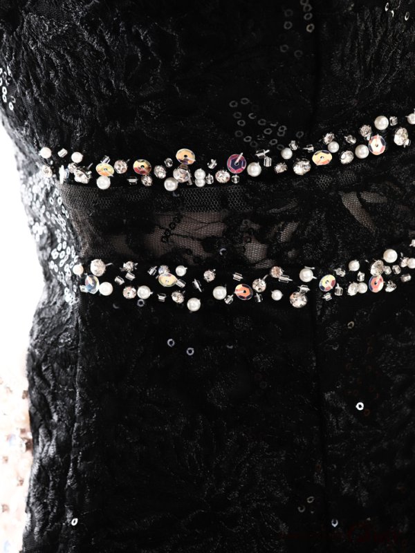 画像12: 【Glossy/グロッシー】レース/ スパンコール/ サイドチュール/ タイト/ ミニドレス/ キャバドレス【OF08】