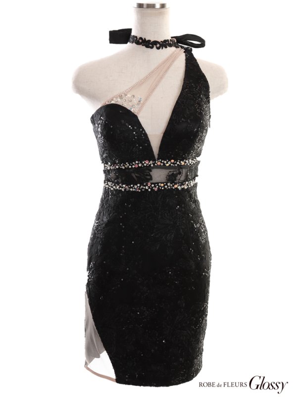 画像7: 【Glossy/グロッシー】レース/ スパンコール/ サイドチュール/ タイト/ ミニドレス/ キャバドレス【OF08】