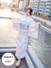 画像1: 【即日発送】【NIGHTS掲載】ニュアンスピンク水彩朝顔浴衣 【浴衣3点セット 浴衣/帯/下駄】[YMT] (1)