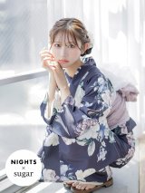 【即日発送】【NIGHTS掲載】クラシカルフラワーブーケ浴衣【浴衣３点セット 浴衣/帯/下駄】[OF04]