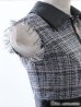 画像13: sugar限定カラー☆Lサイズあり【DEA. by ROBE de FLEURS/ディアバイローブドフルール】襟フロントジップ/ ツイード/ ミディアム丈/ ひざ丈/ ミニドレス/ キャバドレス[OF2]