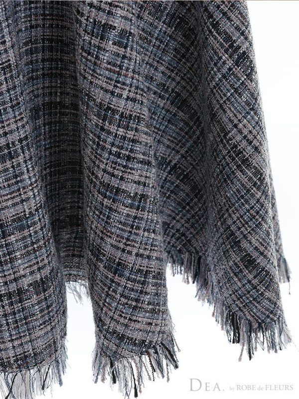 画像22: 門りょうちゃん着用☆sugar限定カラー☆Lサイズあり【DEA./ディア】襟フロントジップ/ ツイード/ ミディアム丈/ ひざ丈/ ミニドレス/ フレア/キャバドレス【OF08】