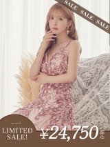 【LIMITED SALE開催中！! 11月11日より順次発送予定】Lサイズあり【JEAN MACLEAN/ジャンマクレーン】スパンコール刺繍/ Aライン/ フレア/ ロング/ キャバドレス long[OF2A]