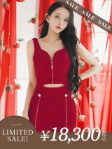 【LIMITED SALE開催中！! 11月11日より順次発送予定】XSサイズあり【IRMA/イルマ】ウエストカット/ フロントジップ/ ノースリーブ/ ワンカラー/ タイト/ ミニドレス/ キャバドレス【HC02】