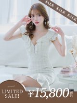 【LIMITED SALE開催中！! 11月11日より順次発送予定】【an/アン】フリル/ ツイード / フロントジップ/ アシメスカート/ タイト/ ミニドレス/ キャバドレス[OF05]