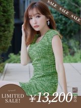 【LIMITED SALE開催中！! 11月11日より順次発送予定】【an/アン】ストレッチ/ ツイード/ ノースリーブ/ タイト/ ミニドレス/ キャバドレス[OF05]