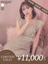 【LIMITED SALE開催中！! 11月11日より順次発送予定】Lサイズあり【DEA./ディア】パール/ フリル/レース / タイト/ ミニドレス/ キャバドレス【OF08】