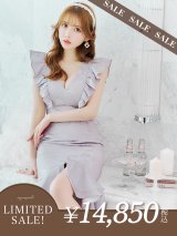 【LIMITED SALE開催中！! 11月11日より順次発送予定】【DEA./ディア】マーメイド/ フリル/ バストカット/ ワンピース/ ミディアムドレス/ キャバドレス【OF08】