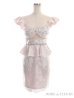 画像7: Lサイズあり【ROBE de FLEURS/ローブドフルール】立体フラワー/ シアー/ レース/ ペプラム/ タイト/ ミニドレス/ キャバドレス[OF2]