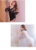 画像5: Lサイズあり【ROBE de FLEURS Glossy/ローブ・ド・フルール グロッシー】刺繍レース /チュールスリーブ/長袖 / タイト/ ミニドレス/ キャバドレス[OF2]
