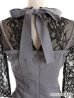 画像14: XS?Lサイズあり【ROBE de FLEURS Glossy/ローブ・ド・フルール グロッシー】バストジップ/ ZIP レーススリーブ/ 七分袖/ 長袖/ 袖あり/ タイト/ ミニドレス/ キャバドレス[OF2]