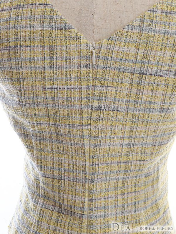 画像12: Lサイズあり【DEA./ディア】ツイード /フリル /アシンメトリー /ベルトデザイン /タイト/ ミニドレス/ キャバドレス【OF08】