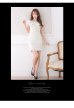 画像2: Lサイズあり【DEA. by ROBE de FLEURS/ディアバイローブドフルール】ツイード /フリル /アシンメトリー /ベルトデザイン /タイト/ ミニドレス/ キャバドレス[OF2] (2)