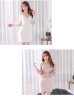画像7: 【XSサイズあり】【Glossy/グロッシー】フラワーチュール/ 長袖/ ワンカラー/ タイト/ ミニドレス/ キャバドレス[OF2]