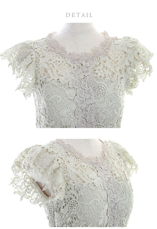 画像11: Lサイズあり【DEA./ディア】マーメイド/ フローラルレース/ ミディアム丈/ キャバドレス【OF08】