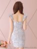 画像4: XSサイズあり【ROBE de FLEURS/ローブドフルール】リボン/ 格子柄/ フリル/ フラワーレース/ ビジュー/ タイト/ ミニドレス/ キャバドレス[OF2]