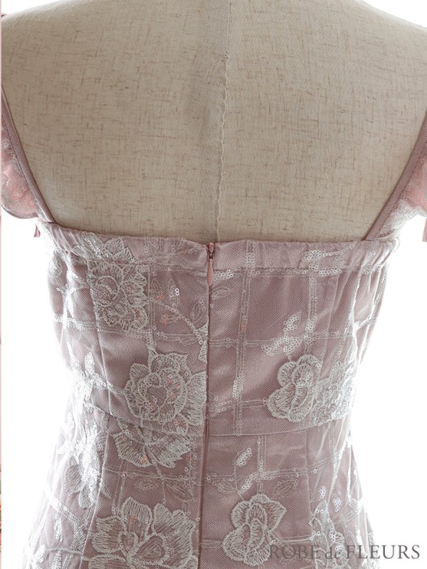 画像14: XSサイズあり【ROBE de FLEURS/ローブドフルール】リボン/ 格子柄/ フリル/ フラワーレース/ ビジュー/ タイト/ ミニドレス/ キャバドレス[OF08]