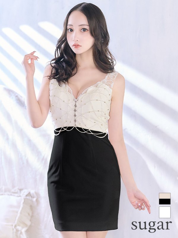 画像10: 【IRMA/イルマ】ビジュー/ 切り替えデザイン/ノースリーブ/ ストレッチ/ タイト/ ミニドレス【HC02】