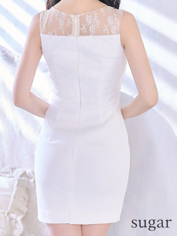 画像9: 【IRMA/イルマ】ビジュー/ 切り替えデザイン/ノースリーブ/ ストレッチ/ タイト/ ミニドレス【HC02】